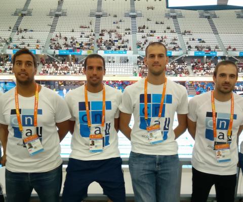Atletas masters que participaram no mundial de natação em Budapeste