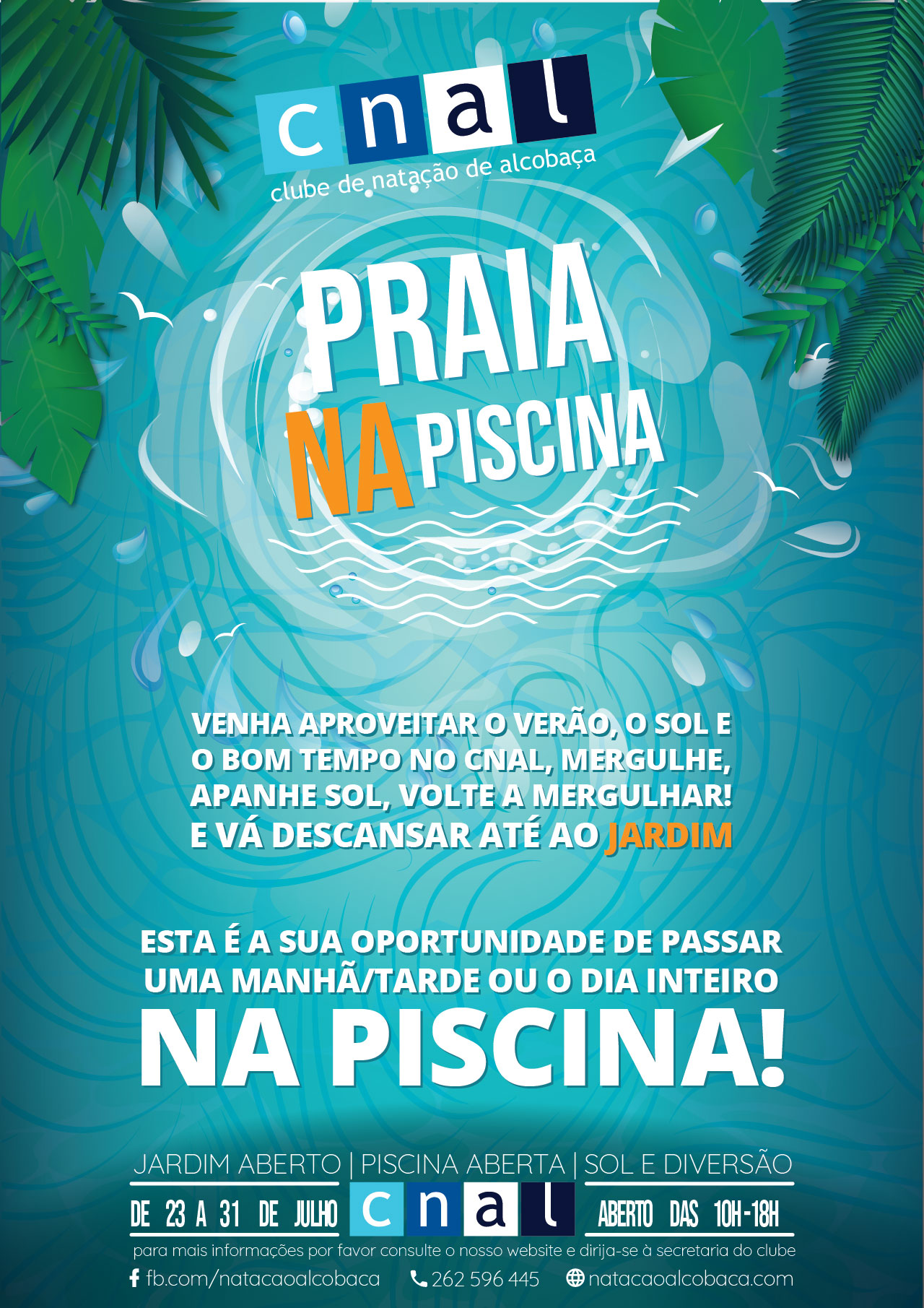 Cartaz Praia na Piscina 2018