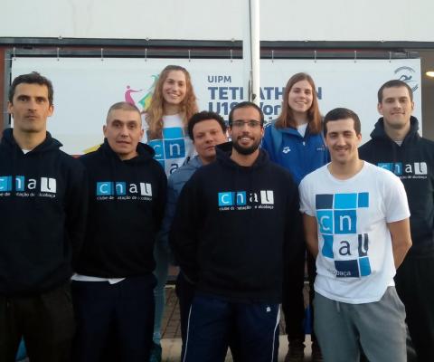 Equipa master que representou o clube de natação de Alcobaça nesta edição do Troféu Cidade Caldas da Rainha