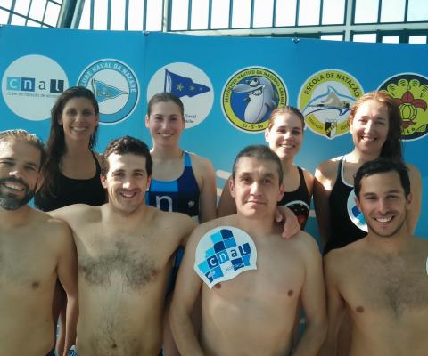 Equipa master que representou o clube de natação de Alcobaça nesta prova.