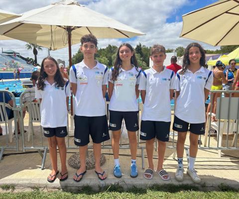 Atletas presentes no Campeonato Nacional de Infantis